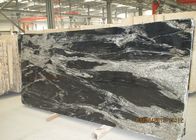 काल्पनिक सफेद काला प्राकृतिक पत्थर स्लैब पॉलिश / कस्टम सतह