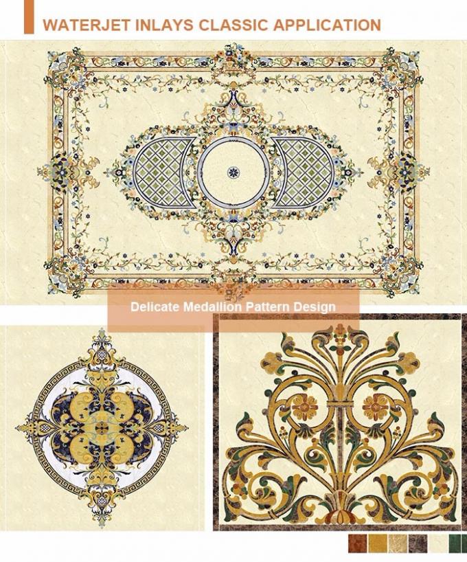 Chateau इंटीरियर फर्श डिजाइन आयताकार मंजिल पदक पैटर्न आयत