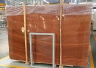 लकड़ी के अनाज लाल प्राकृतिक पत्थर स्लैब पैनल कस्टम आकार 2.6 9 जी / सीएम³ घनत्व