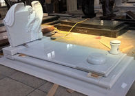 सफेद मोती स्मारक कब्र मार्कर, संगमरमर स्केच कब्रों के लिए सरल हेडस्टोन